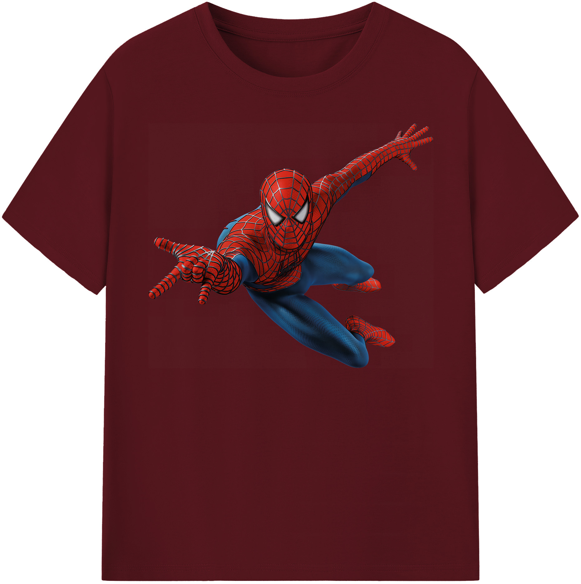 （画像用） Spider Man スパイダーマン 綿100％半袖Tシャツ（フロントプリント）